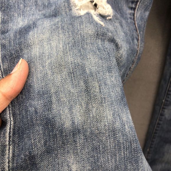 Converse One Star Women's Denim Jeans 32 Sheridan Skinny Distressed Destroyed - Picture 3 of 16